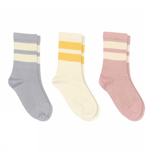 Bild in Slideshow öffnen, MP Kindersocken mit Baumwolle 3er-Pack mit Ringeln und Muster &quot;Spring Colours&quot;
