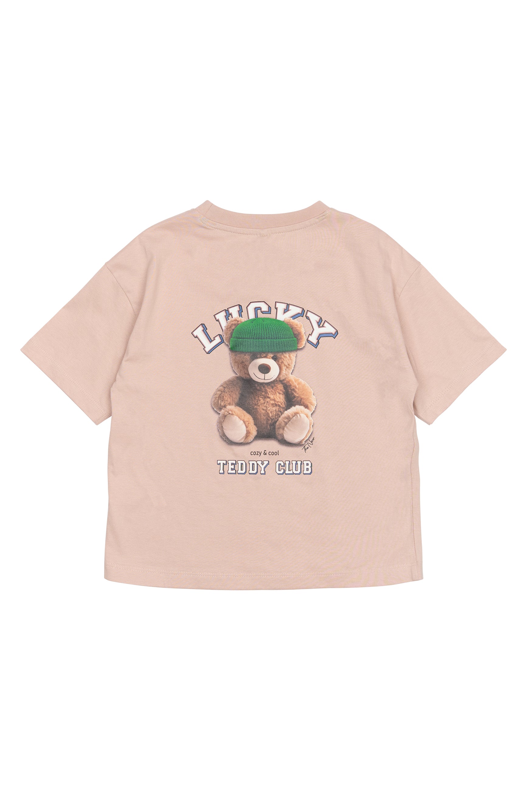 T-Shirts für Teens aus Bio-Baumwolle mit Print „Lucky Teddy Club“