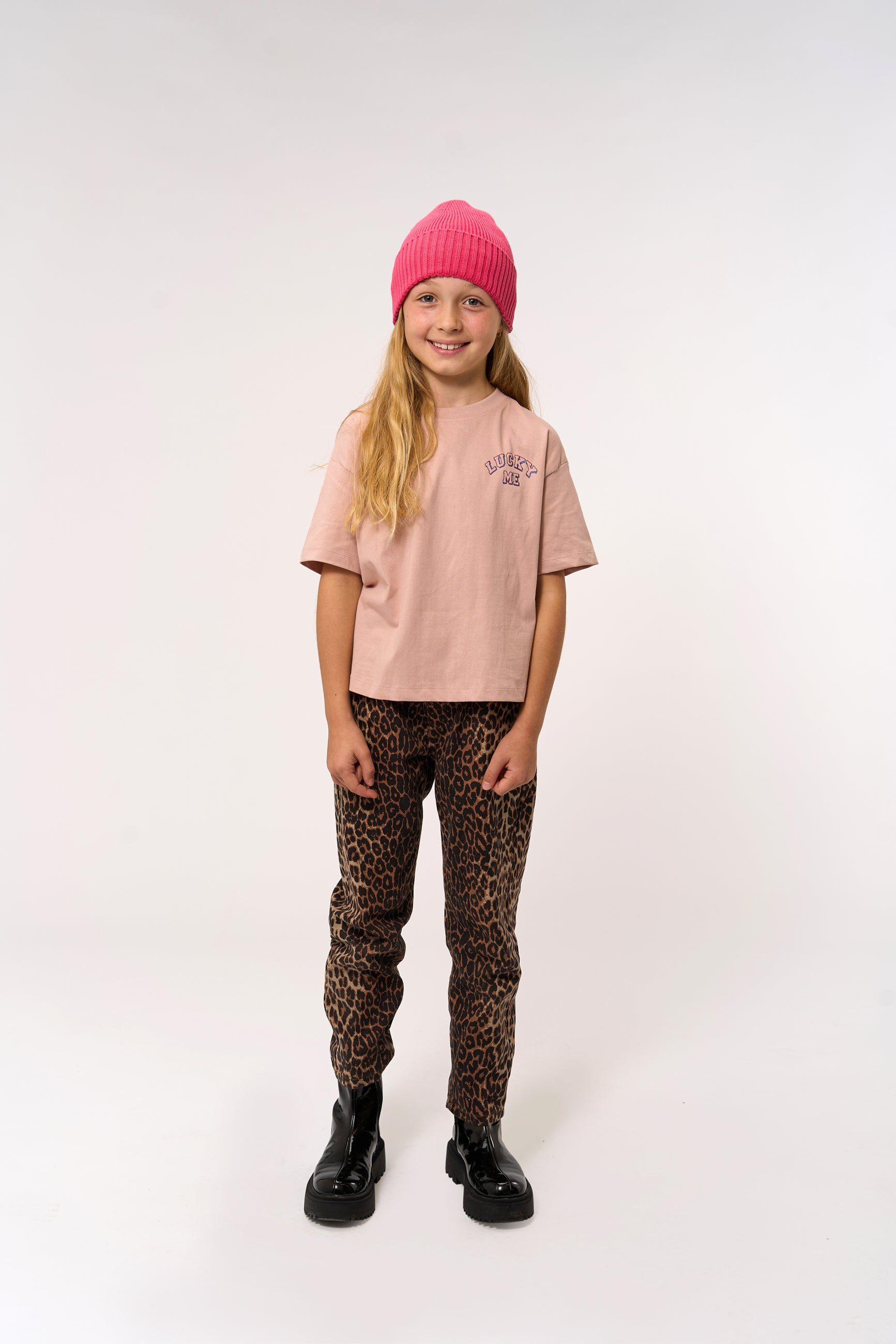 T-Shirts für Teens aus Bio-Baumwolle mit Print „Lucky Teddy Club“