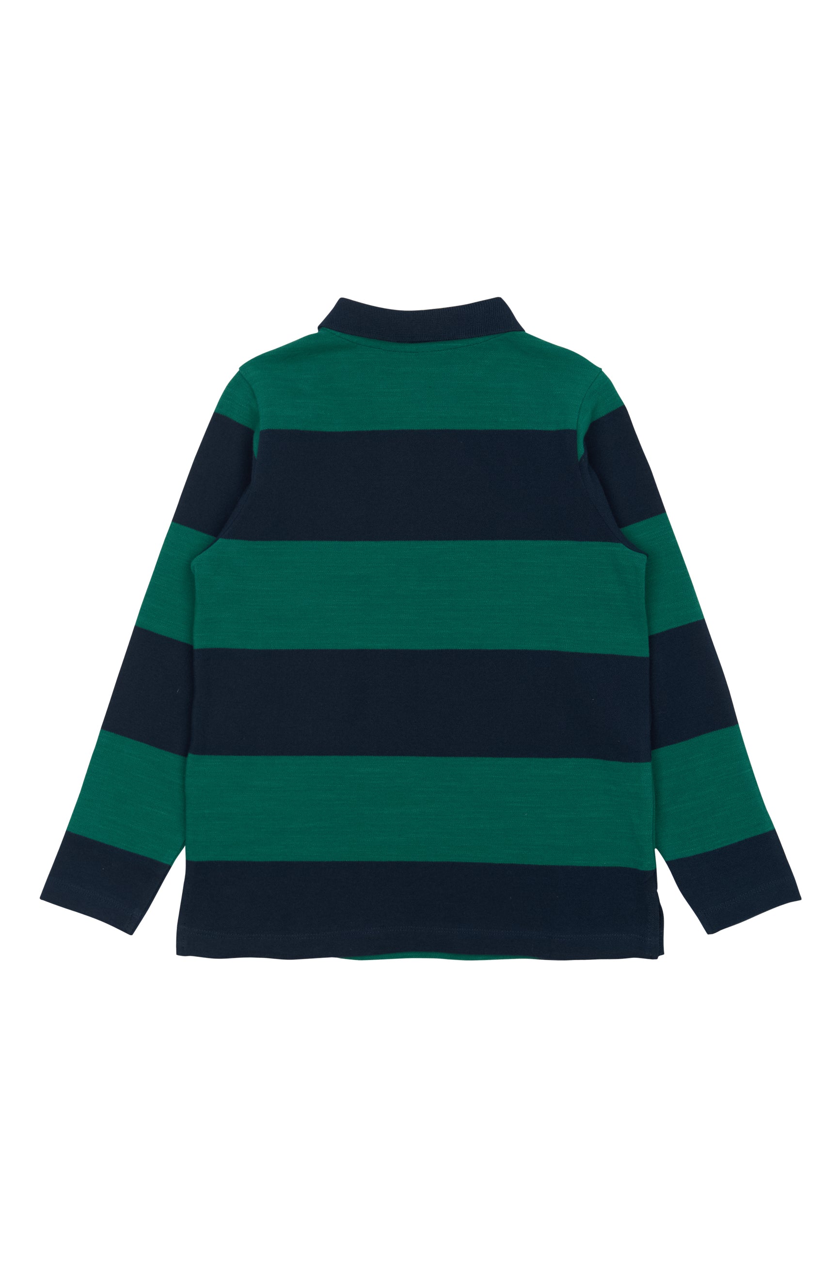 Poloshirt Piqué für Teens aus Bio-Baumwolle mit Streifen "Navy Bottle Green"